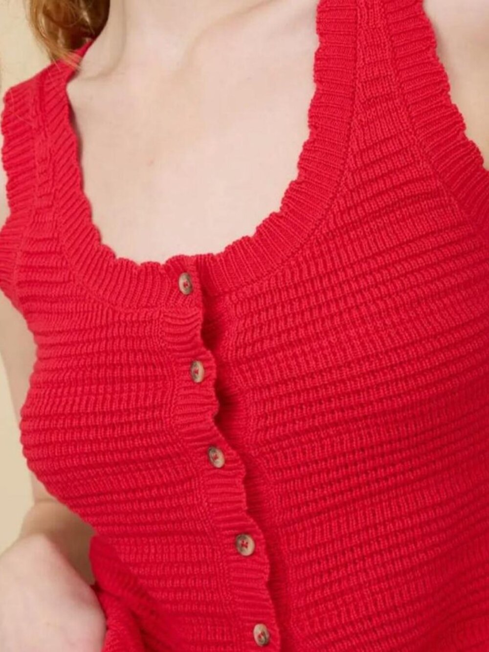Red Crochet Vest